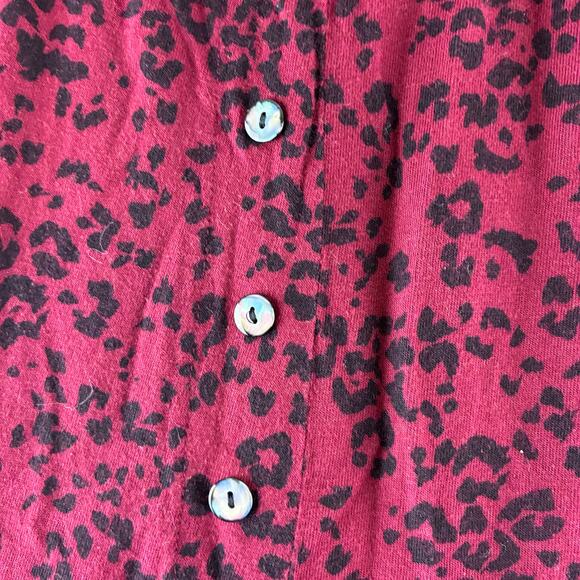 J Jill Sleep Ultrasoft Animal Print Slim Leg Pants 4X Red Black Leopard Print - Picture 9 of 11